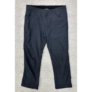 Orvis Fleece Lined Stretch Pants Mens 38x30 Black Outdoor Hiking 1525909